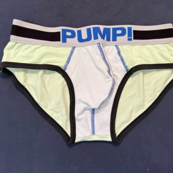 RARE "PUMP" Pouch Brief - Size "Large" Pale Green/White (PMP001-WGL) - Picture 4 of 5